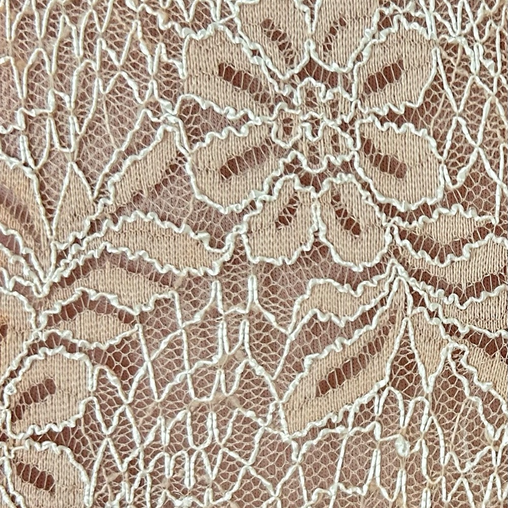 Pink Blush Lace Midi Dress | Size Small (fits like Medium) | Cottagecore Dress - Picture 5 of 6